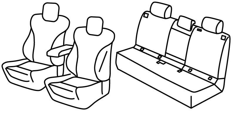 Set coprisedili Superior - Beige - compatibile per Mercedes GLC (09/22>)