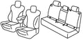 Set coprisedili Superior - Nero/Blu - compatibile per Mercedes GLC (09/22>)