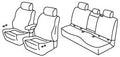 Set coprisedili Superior - Nero/Grigio - compatibile per Mercedes GLC (09/15>08/22)