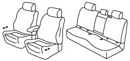Set coprisedili Superior - Beige - compatibile per Mercedes GLC (09/15>08/22)