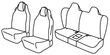Set coprisedili Superior - Nero/Blu - compatibile per Mercedes Classe E Coupè (03/09>04/17)