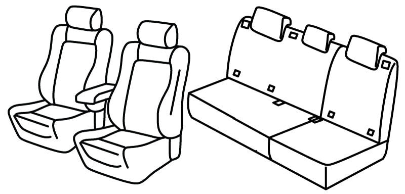 Set coprisedili Superior - Grigio/Nero - compatibile per Mercedes Classe B (05/05>09/11)