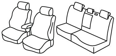 Set coprisedili Superior - Nero/Grigio - compatibile per Mercedes Classe B (10/11>01/19)