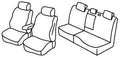 Set coprisedili Superior - Nero/Rosso - compatibile per Mercedes Classe B (10/11>01/19)