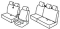 Set coprisedili Superior - Grigio/Nero - compatibile per Mercedes Vito (01/15>)