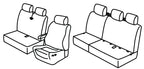 Set coprisedili Superior - Grigio/Nero - compatibile per Mercedes Vito (01/15>)