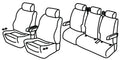 Set coprisedili Superior - Nocciola - compatibile per Mercedes Vito Tourer (01/15>)