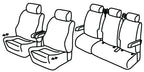 Set coprisedili Superior - Nero/Rosso - compatibile per Mercedes Vito Tourer (01/15>)