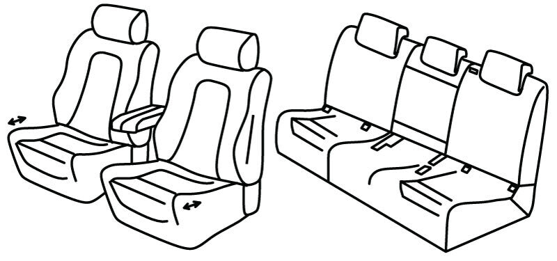 Set coprisedili Superior - Nocciola - compatibile per Mercedes GLB (06/23>01/26)
