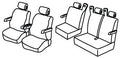 Set coprisedili Superior - Nero/Blu - compatibile per Mercedes Viano (09/03>02/14)