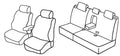 Set coprisedili Superior - Nero/Rosso - compatibile per Mitsubishi Outlander (02/07>09/12)