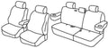 Set coprisedili Superior - Nero/Grigio - compatibile per Mitsubishi Pajero 5p (11/06>07/19)