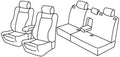 Set coprisedili Superior - Beige - compatibile per Mitsubishi Outlander (02/07>09/12)