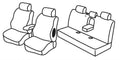 Set coprisedili Superior - Nero/Grigio - compatibile per Mitsubishi L200 Double Cab (11/19>06/23)