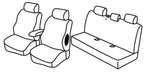 Set coprisedili Superior - Grigio/Nero - compatibile per Mitsubishi L200 Double Cab (11/19>06/23)