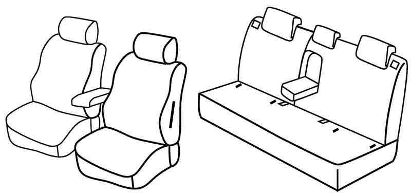 Set coprisedili Superior - Beige - compatibile per Nissan Qashqai (03/07>01/14)