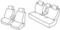 Set coprisedili Superior - Nero/Rosso - compatibile per Nissan Qashqai (02/14>03/21)