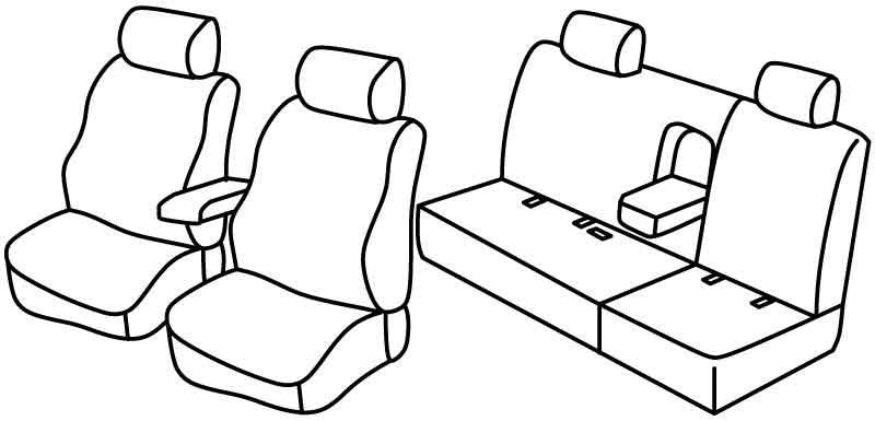 Set coprisedili Superior - Beige - compatibile per Nissan Navara 4p (01/05>07/14) Dal 2008