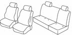 Set coprisedili Superior - Nero/Grigio - compatibile per Nissan Navara 4p (01/05>07/14) Dal 2010