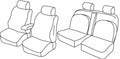 Set coprisedili Superior - Grigio/Nero - compatibile per Nissan Navara 4p (08/14>09/22) King Cab