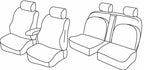 Set coprisedili Superior - Beige - compatibile per Nissan Navara 4p (08/14>09/22) King Cab