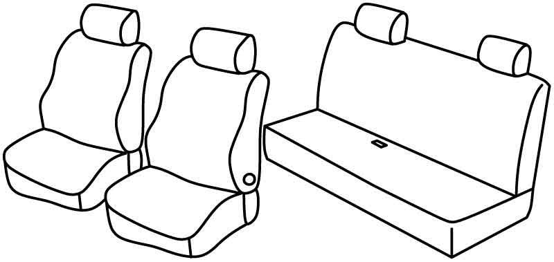 Set coprisedili Superior - Nocciola - compatibile per Nissan Navara 4p (01/05>07/14)