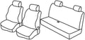 Set coprisedili Superior - Nero/Rosso - compatibile per Nissan Navara 4p (01/05>07/14)