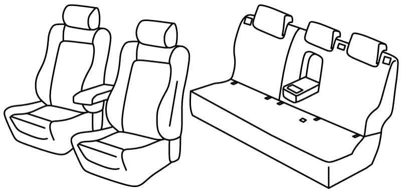 Set coprisedili Superior - Nero/Grigio - compatibile per Nissan Qashqai (08/17>03/21) N-Connecta