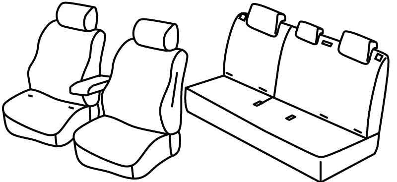 Set coprisedili Superior - Nero/Grigio - compatibile per Nissan Leaf (09/17>08/25)