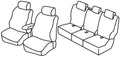 Set coprisedili Superior - Grigio/Nero - compatibile per Nissan Pathfinder (03/05>09/10)