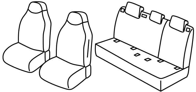 Set coprisedili Superior - Nocciola - compatibile per Nissan Juke (12/19>)