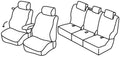Set coprisedili Superior - Nero/Blu - compatibile per Nissan Pathfinder (03/05>06/14)