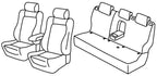 Set coprisedili Superior - Nero/Rosso - compatibile per Nissan Qashqai (08/17>03/21) N-Connecta