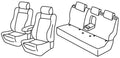 Set coprisedili Superior - Beige - compatibile per Nissan Qashqai (04/21>) Acenta