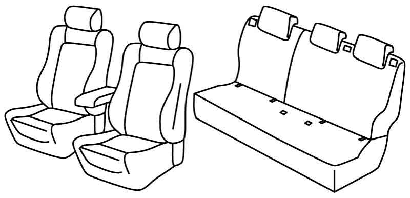 Set coprisedili Superior - Nero/Rosso - compatibile per Nissan Qashqai (04/21>)
