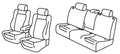 Set coprisedili Superior - Nero/Grigio - compatibile per Nissan X-Trail (10/22>) T33, e-Power, Tekna