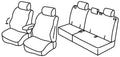 Set coprisedili Superior - Grigio/Nero - compatibile per Opel Antara (11/06>05/17)