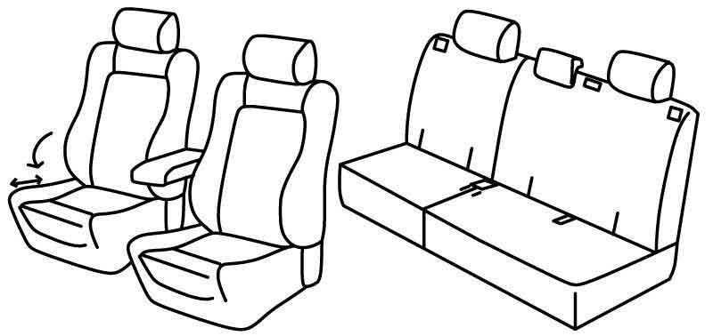 Set coprisedili Superior - Nocciola - compatibile per Opel Antara (11/06>05/17)
