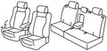 Set coprisedili Superior - Nero/Grigio - compatibile per Opel Antara (11/06>05/17)