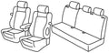 Set coprisedili Superior - Nero/Blu - compatibile per Opel Astra H GTC (04/05>08/11)