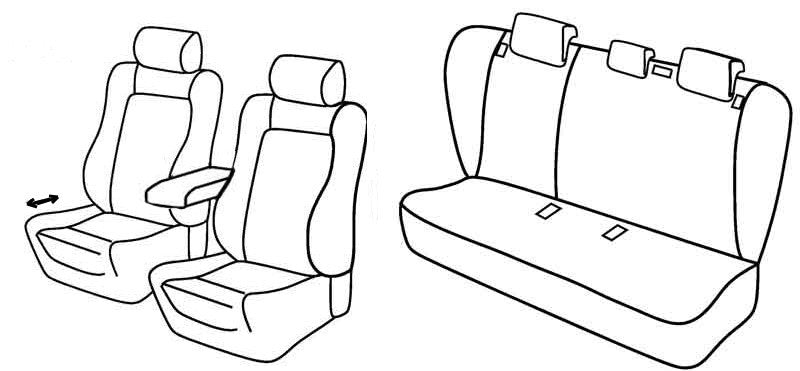 Set coprisedili Superior - Grigio/Nero - compatibile per Opel Insignia 4p (02/09>10/13)