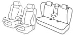 Set coprisedili Superior - Nero/Rosso - compatibile per Opel Insignia 4p (02/09>10/13)