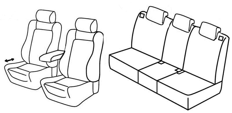Set coprisedili Superior - Nero/Grigio - compatibile per Opel Meriva (05/10>01/14) ARG