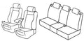 Set coprisedili Superior - Nero/Rosso - compatibile per Opel Meriva (05/10>01/14) ARG