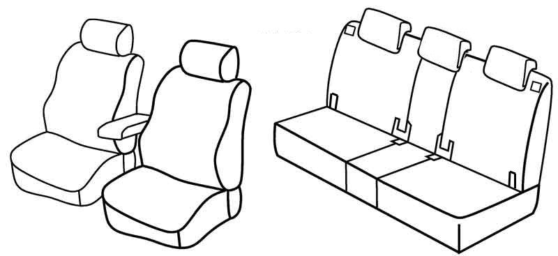 Set coprisedili Superior - Nocciola - compatibile per Opel Meriva (02/14>05/17)