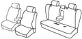 Set coprisedili Superior - Nero/Rosso - compatibile per Opel Vectra 5p (10/02>01/09)