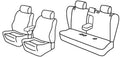 Set coprisedili Superior - Nero/Grigio - compatibile per Opel Vectra 5p (10/02>01/09)