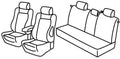 Set coprisedili Superior - Grigio/Nero - compatibile per Opel Zafira (09/05>10/11) - Opel Zafira One (11/11>07/15)