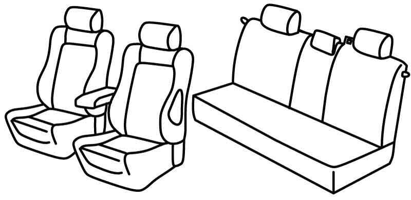Set coprisedili Superior - Nero/Rosso - compatibile per Opel Zafira (09/05>10/11) - Opel Zafira One (11/11>07/15)