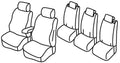 Set coprisedili Superior - Nero/Grigio - compatibile per Opel Zafira Tourer (11/11>12/19) Enjoy
